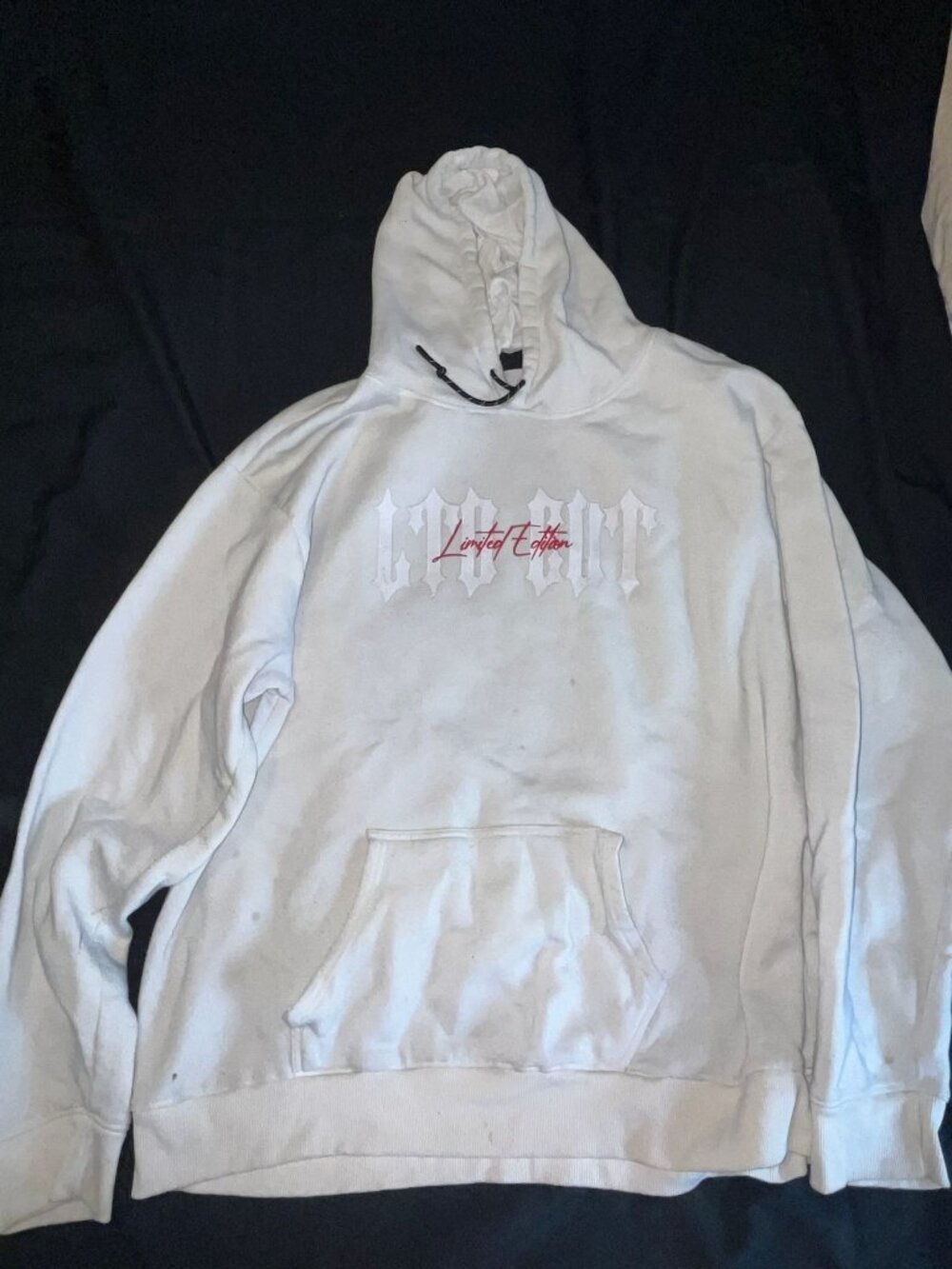 Limited Edition RGSTR Hoodie 5XL White Skull Graphic Pullover With Kangaroo Pock